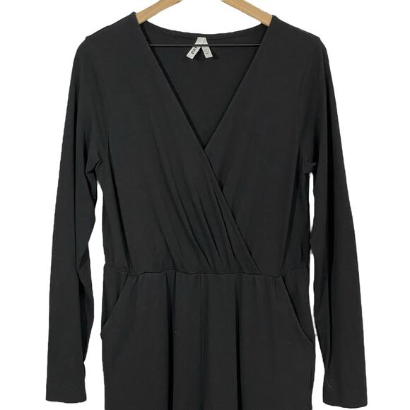 Pact Luxe Jersey Wrap Jumpsuit - Black - Large - Picture 6 of 14